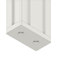 32-4590W-0 MODULAR SOLUTIONS FOOT & CASTER CONNECTING PLATE 45MM X 90MM FLAT NO HOLES